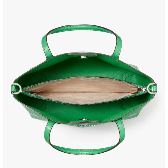 New Kate Spade Bleecker Sunshine Dots Crossbody Tote Size Small Candy Grass - Picture 6 of 6